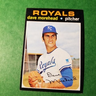 1971 Topps Vintage Baseball Card # 221 - DAVE MOREHEAD - ROYALS - NRMT/MT