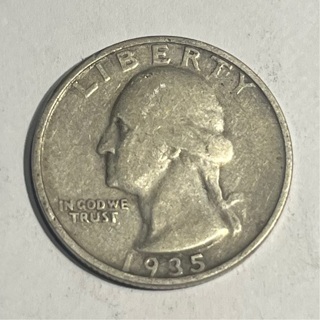 1935 Silver quarter 