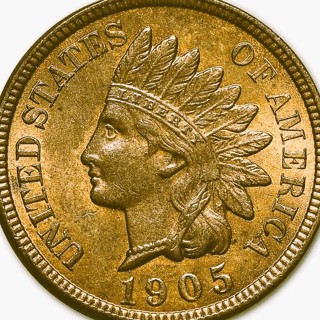 1905 Indian Head Cent, Genuine Guaranteed by Refund, Lightly Circulated, Nice Date, Refundable. 