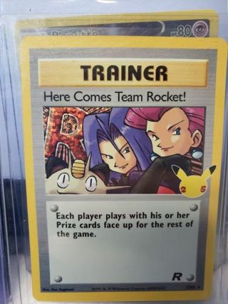 Pokemon Trainer 1st Edition Here Comes Team Rocket! Holo 15/82 Near Mint.