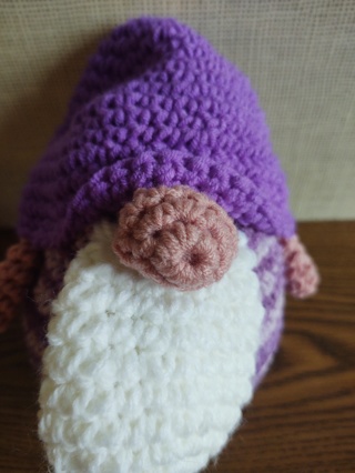 Hand Crocheted Amigurumi Gnome 