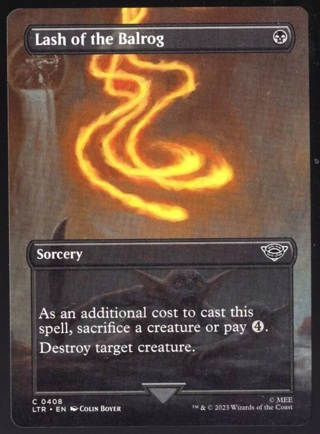  Lash of the Balrog 0408 Borderless Non Foil Common Lord of the Rings MTG NM