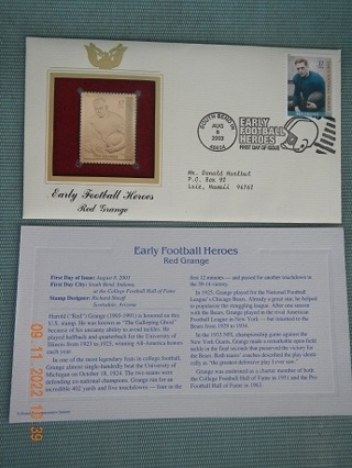 First Day of Issue 24K Gold Replica Stamp/Envelope