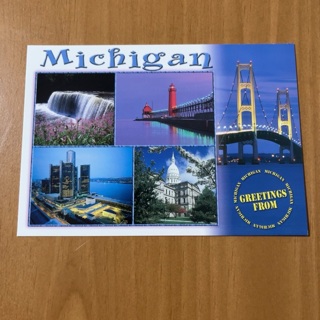 Greetings From Michigan Post Card