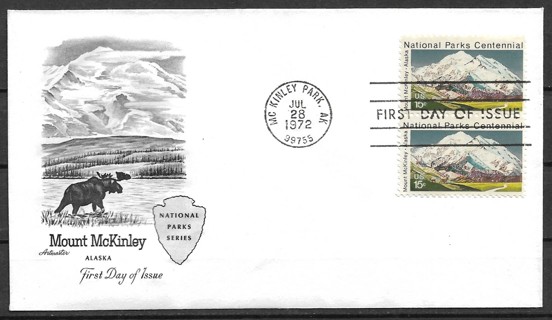 1972 Sc1454 Mount McKinley FDC