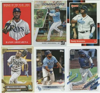 Fantastic Set of 6 Randy Arozarena Tampa Rays w/1 Insert!