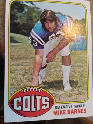 1976 TOPPS MIKE BARNES COLTS FOOTBALL CARD# 53