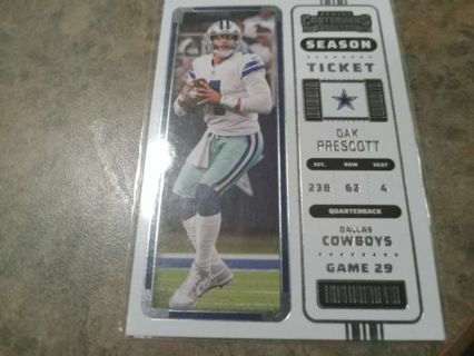 2022 PANINI CONTENDERS SEASON TICKET DAK PRESCOTT DALLAS COWBOYS FOOTBALL CARD# 27