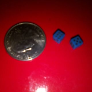 Worlds Smallest Dice-Blue Read description before bidding