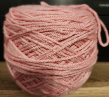 Pink Yarn - total weight is 7.1 ozs