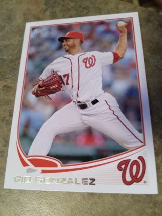 2013 TOPPS GIO GONZALEZ WASHINGTON NATIONALS BASEBALL CARD# 626