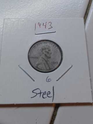 1943 Steel Lincoln Wheat Penny! 13.6
