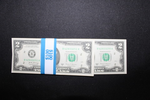 50-$2.00 UNC.BILLS WITH SERIAL # IN ORDER