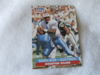 1991 Warren Moon Houston Oilers Pro Set Card #167 Hall of Famer