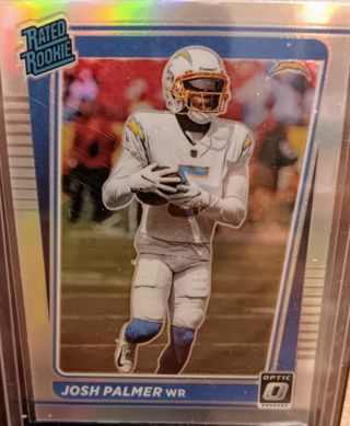 2021 DONRUSS OPTIC JOSH PALMER SILVER RATED ROOKIE # 229 LOS ANGELES CHARGERS