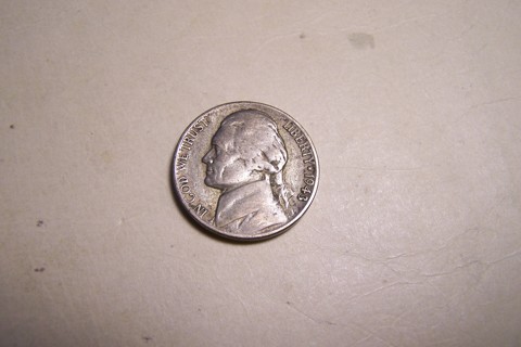 Silver 1943-P Jefferson War Nickel WWII