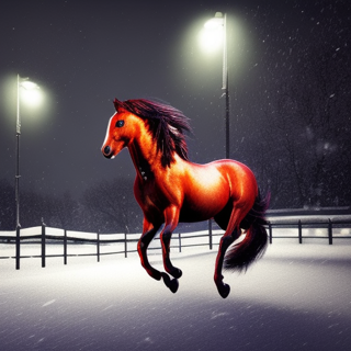 Listia Digital Collectible: Horse Enjoying The Snow