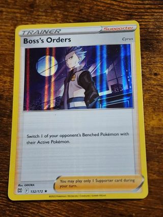 Pokemon Boss's Orders holo rare card 132/172