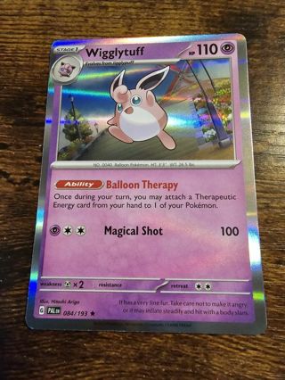 Pokemon Wigglytuff holo rare card 084/193