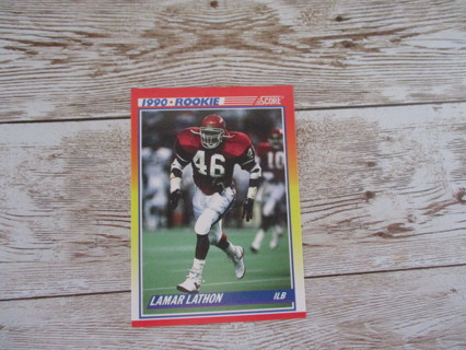 Score Lamar Lathon football trading card 1990 Rookie # 631