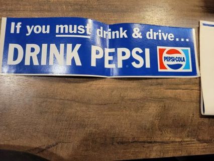 Vintage 1980s Pepsi Advertising Bumper Sticker