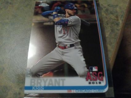 2019 TOPPS CHROME KRIS BRYANT CHICAGO CUBS BASEBALL CARD# 88