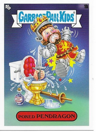 2022 Topps Garbage Pail Kids Poked Pendraon Sticker From the Book Worms Set 