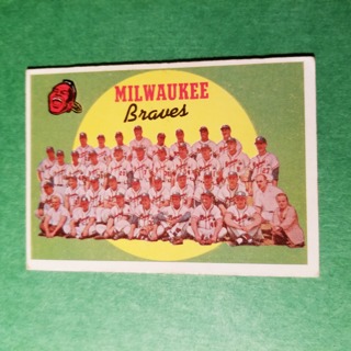  1959 - TOPPS EXMT - NRMT BASEBALL - CARD HI NO. 419 - MILWAUKEE TEAM - BRAVES