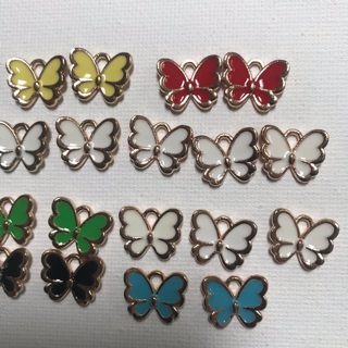 18 Small Butterfly Charms for Crafts or Jewelry Making, Free Mail