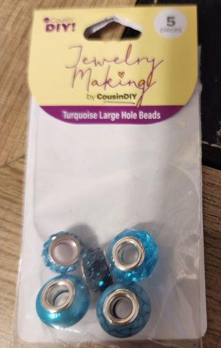 NEW - CousinDIY - Blue Large Hole Beads