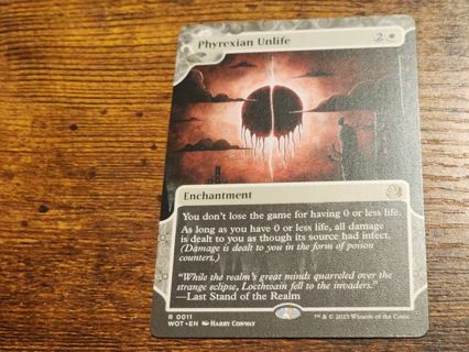 Magic the gathering mtg Phyrexian Unlife Borderless rare card Wilds of Eldraine