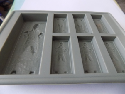 Gray Star Wars Silicone Food Grade Mold Hans Solo in Carbonite for chocolates, ice