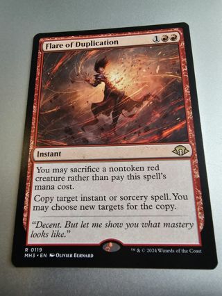 Magic the gathering mtg Flare of Duplication rare card Modern Horizons 3