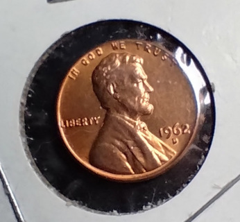 COIN BEAUTIFUL BU RED 1962 D PENNY JUST FANTASTIC AND A STEAL OF A DEAL 99 POINT AUCTION