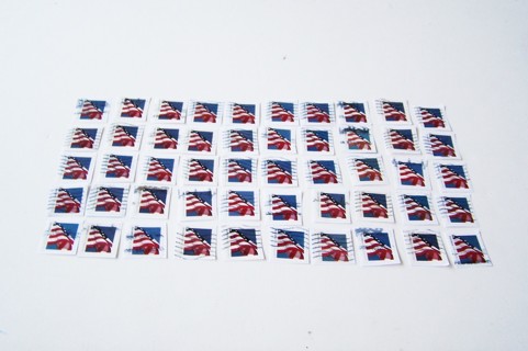 Flag Postage Stamps United States Used/Cancelled Set of 50