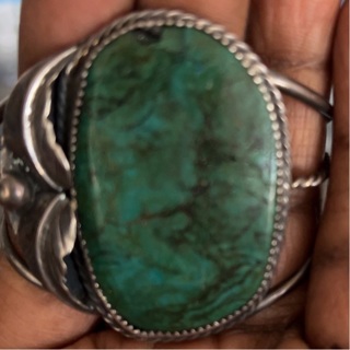 Kings Manasseh Turquoise & Sterling Silver Bracelet (Antique)