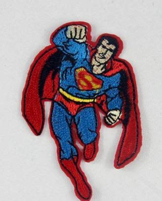 1 Vintage IRON ON SUPERMAN Patch FREE SHIPPING Clothing accessories Embroidery Applique Decoration