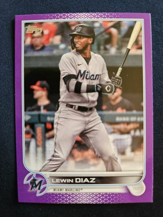 2022 Topps Purple Lewin Diaz