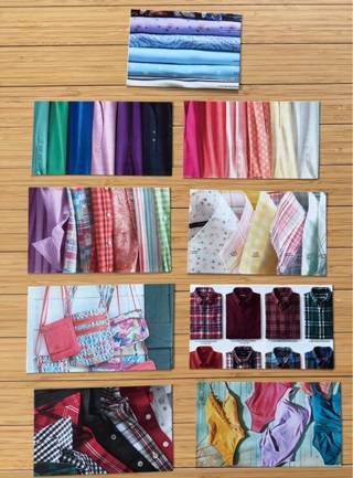 Clearance - 9 Fashion and Fabric Themed Envelopes - recycled from Magazine Pages
