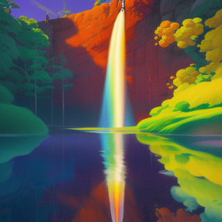 Listia Digital Collectible: Rainbow Waterfall Reflection