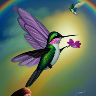 Listia Digital Collectible: Hummingbird Surrounded By Beauty