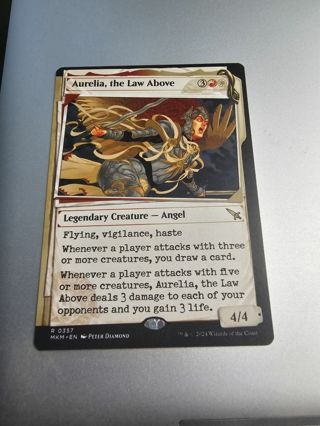 Magic the gathering mtg Aurelia the law Above showcase rare card Murder Karlov Manor