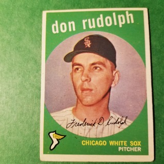 1959 - TOPPS BASEBALL CARD NO. 179 - DON RUDOLPH - WHITE SOX