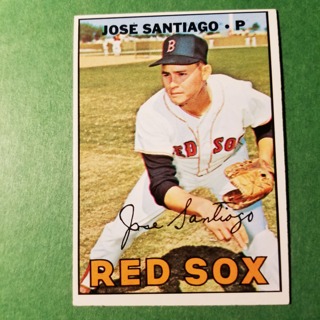 1967 - TOPPS BASEBALL CARD NO. 473 - JOSE SANTIAGO - RED SOX - EXMT/NRMT/MT. - READ