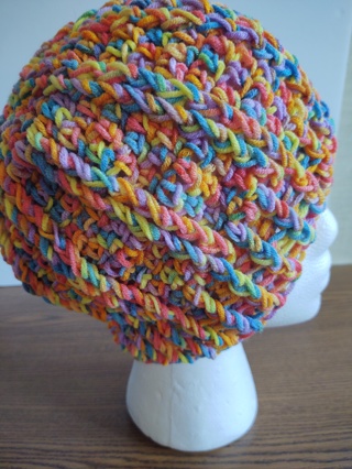 Hand Crocheted Ribbed Hat 