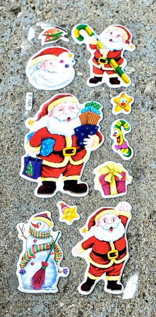 CHRISTMAS PUFFY VINYL STICKERS STYLE 13