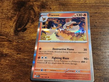 Pokemon Flareon holo rare 136/165