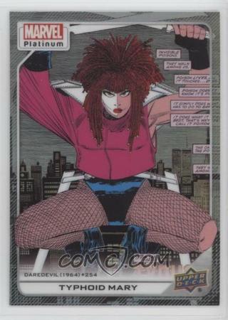 TYPHOID MARY 2023 MARVEL PLATINUM CHROME RAINBOW REFRACTOR DAREDEVIL COMIC CHARACTER