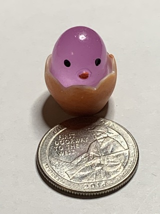 EGG SHELL CHICK~#15~PURPLE~1 CHICK ONLY~GLOW IN THE DARK~FREE SHIPPING!