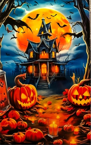 Haunted Halloween House - 3 x 5” MAGNET - GIN ONLY